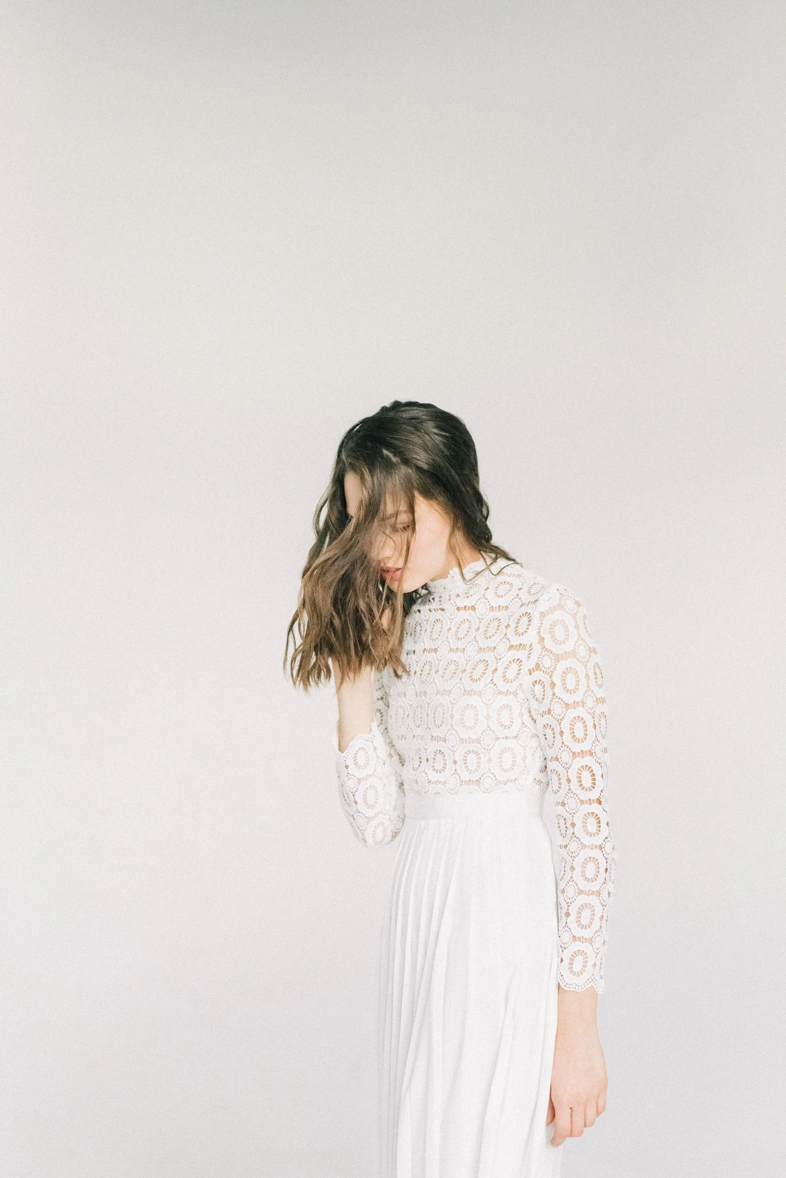 Saga, Two pieces, lace and silk